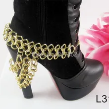 L31 новые женские ботинки обувная цепочка ювелирные изделия панк жемчуг золотой тон ножные браслеты цепочки лучший подарок для женщин