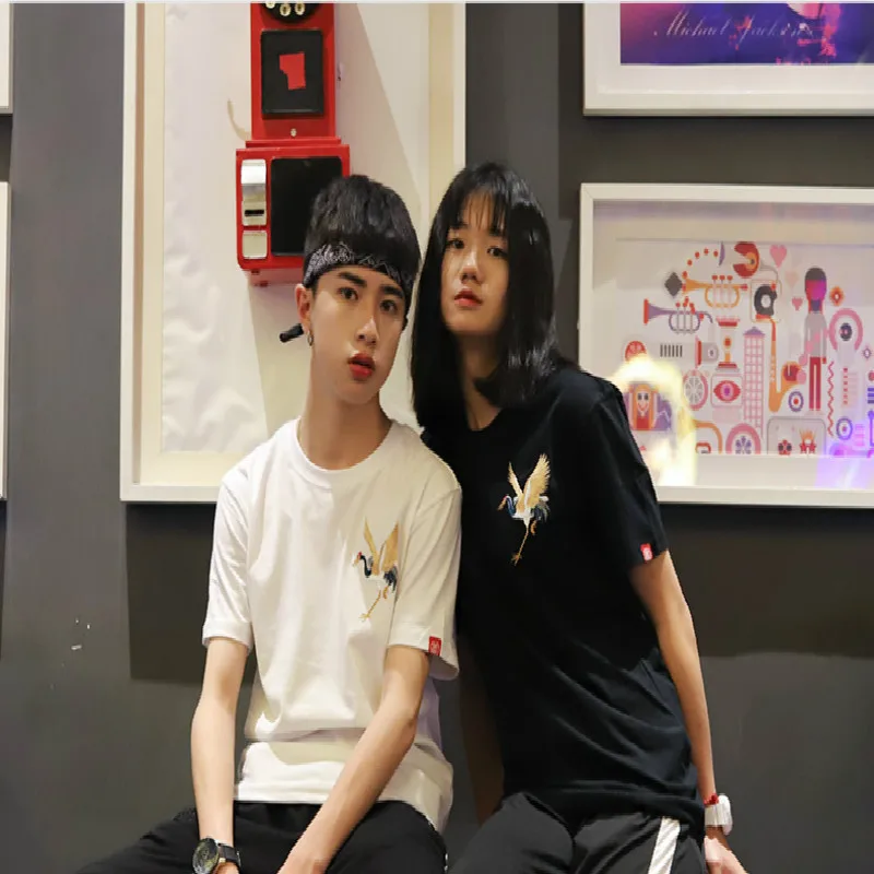 2019 Футболка harajuku ulzzang tumblr футболка для влюбленных женская Милая Женская