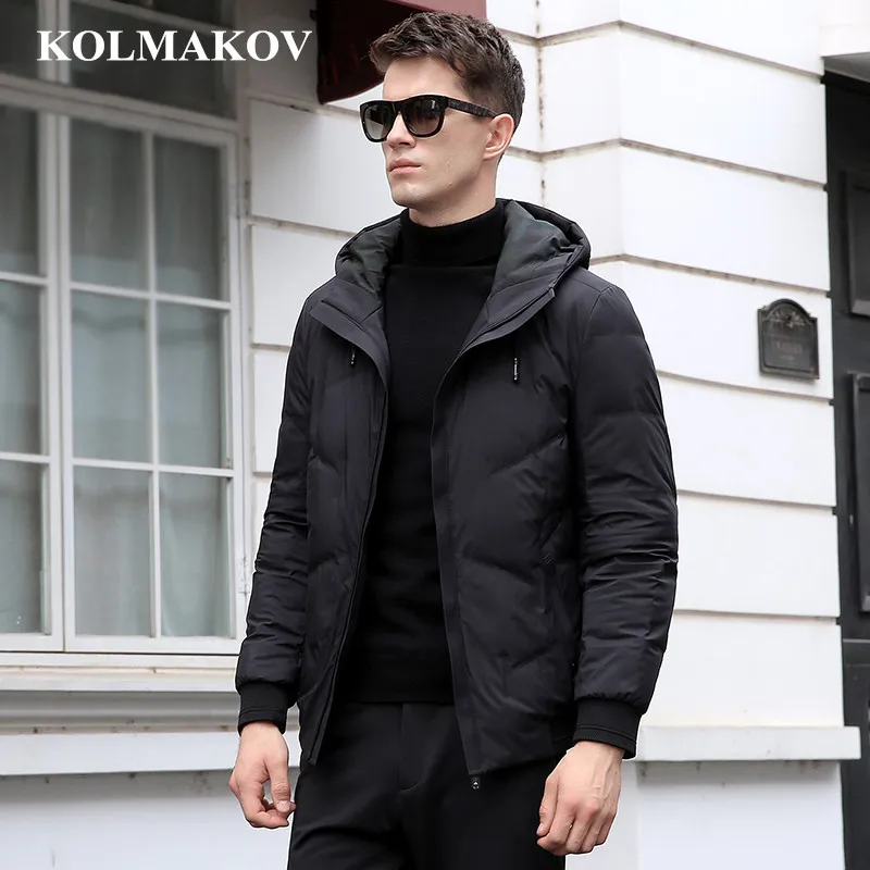 KOLMAKOV Men's Clothing New Arrival Mens White Down Jackets Coats for Men 2019 Winter Thick Parkas Homme Top Quality Outerwear