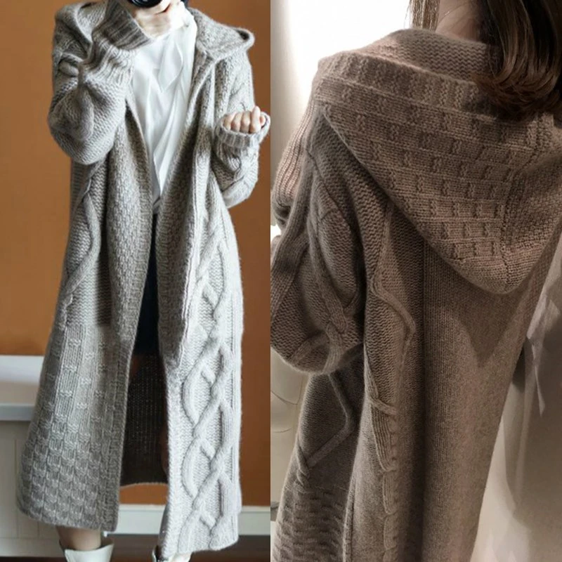 hooded knitwear womens