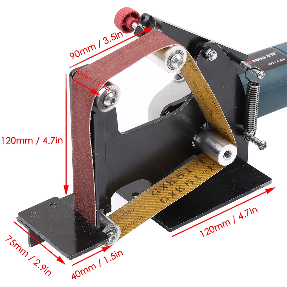 

KKMOON Electric Iron Angle Grinder Sanding Belt Polishing Machine Adapter Accessories of Sanding Grinding Polishing Machine