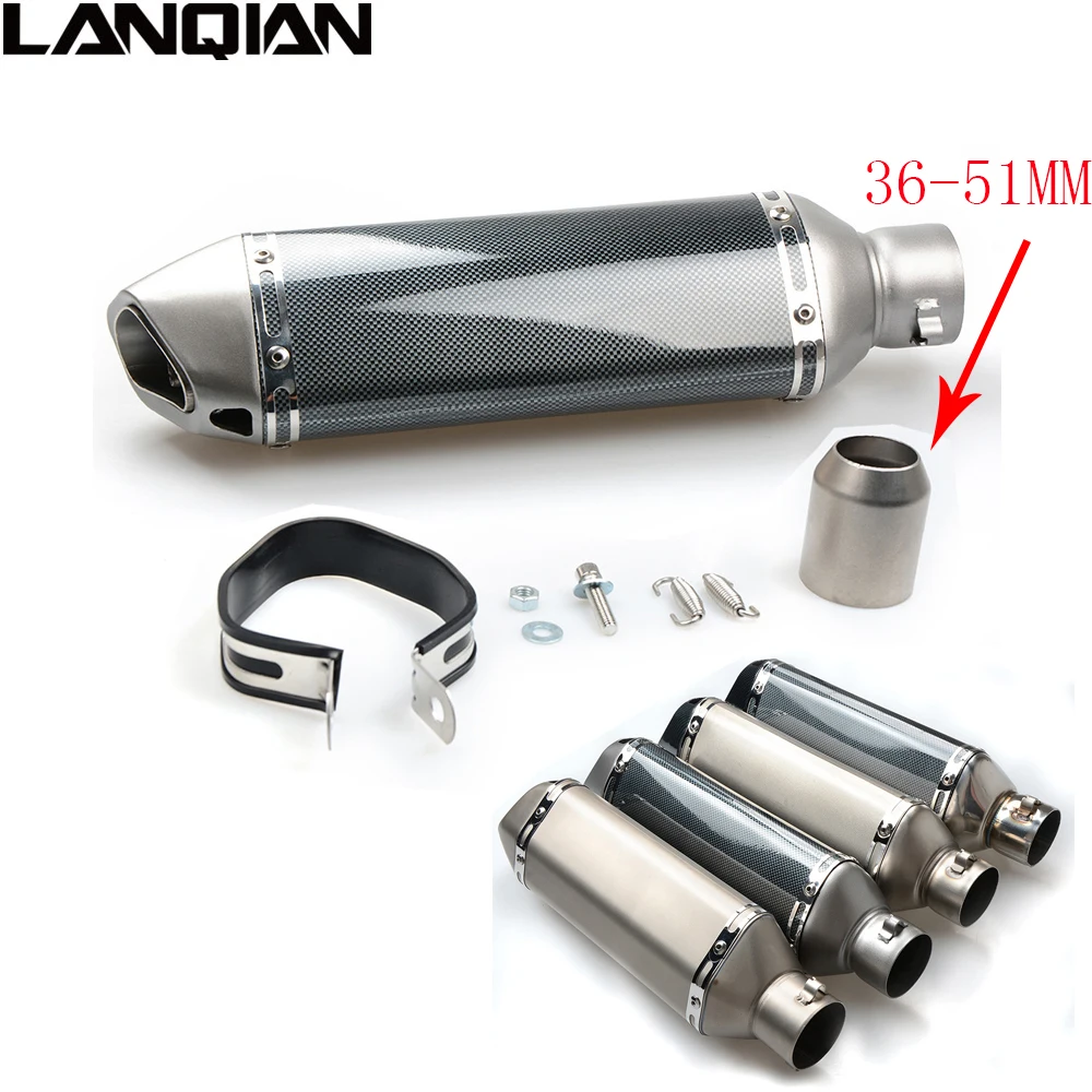 Труба выхлопная из углеродного волокна для Honda CB 599 919 400 CB600 HORNET CBR 600 F2 F3 F4 F4i 38- 51 мм |