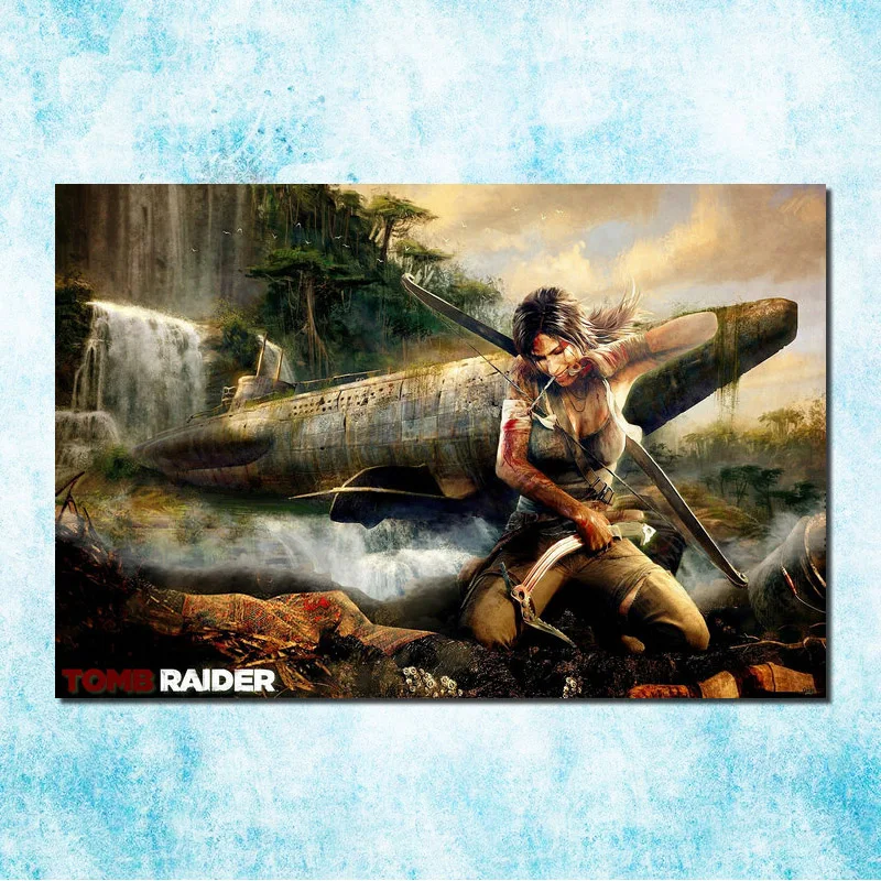 Tomb Raider Лара Крофт Искусство Шелковый Холст печати плакатов 13x20 24x36 дюймов новая игра стены картину дома номер(больше)-4 - Цвет: click