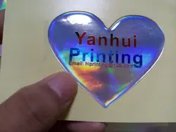 Лазерная серебро голографическая наклейка печати этикеток пользовательские