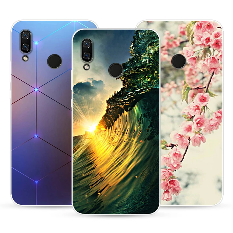 Цветной чехол с рисунком для Huawei Nova 3 мобильного телефона из ТПУ росписью 25