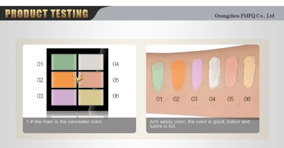 HUAMIANLI 6 цветов консилер праймер для лица корректор для лица Палетка для макияжа лица Контурная палитра корректор макияжа Базовая Палетка