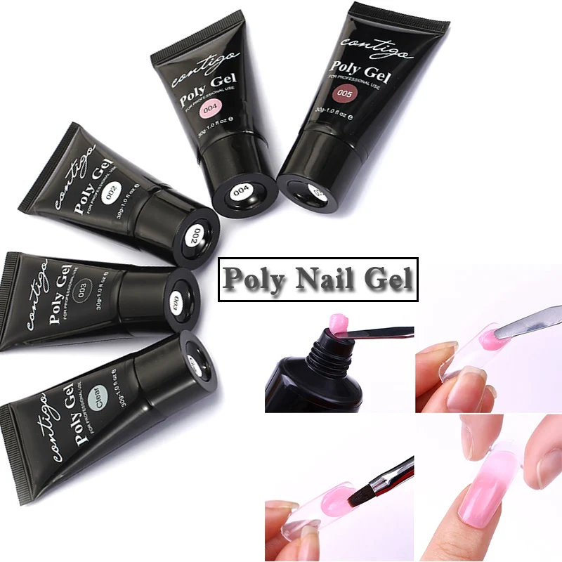 CONTIGO UV Gel for Nail Extension 10Colors PolyGel Nail Art Desgin Set of Varnishes Semipermanent B
