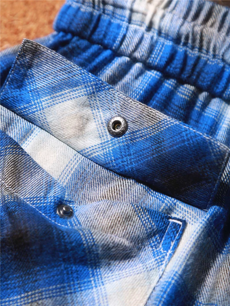 Независимая Самостоятельная дизайнерская брендовая уличная подиумная роскошная мужская toq качественная винтажная клетчатая шорты amekaji