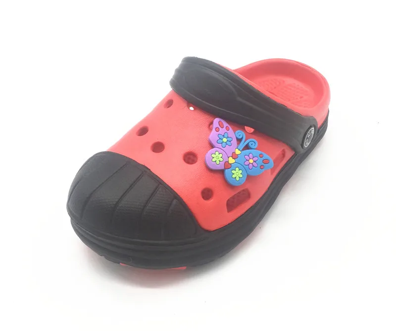Летний декор обуви для маленьких девочек; сандалии; тапочки с милым орнаментом в виде бабочки; детская обувь