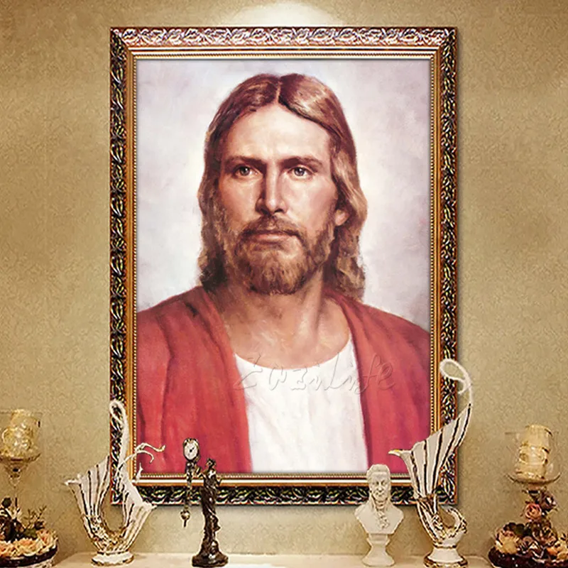 

Home Decor Jesus Christ Painting the Portrait of Jesus Art Decor Painting Print Giclee Art Print On Canvas Ready to Frame