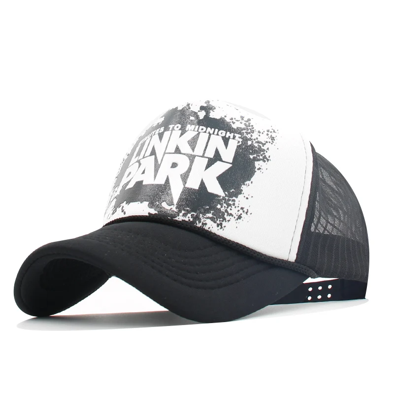 Linkin Park модная летняя бейсболка женская мужская сетчатая дышащая круглая Кепка унисекс регулируемая спортивная шляпа папы костяная Кепка