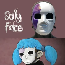 Sally Face Mask Cosplay Horror Sally Face Masks Crazy Game Helmet Halloween Carnival Party Props Dropshipping цена Sally Face Mask Cosplay Horror Sally Face Masks Crazy Game Helmet Halloween Carnival Party Props Dropshipping цены онлайн