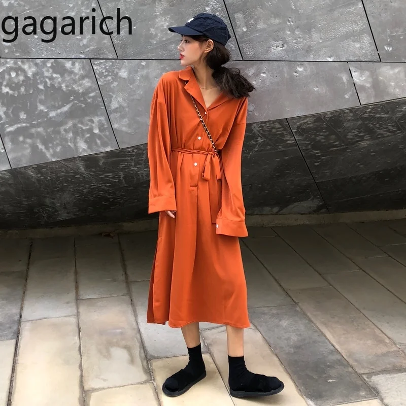 

Gagarich Women Wear Spring 2019 New Korean Version Long-sleeve Women Loose French Chiffon Dress
