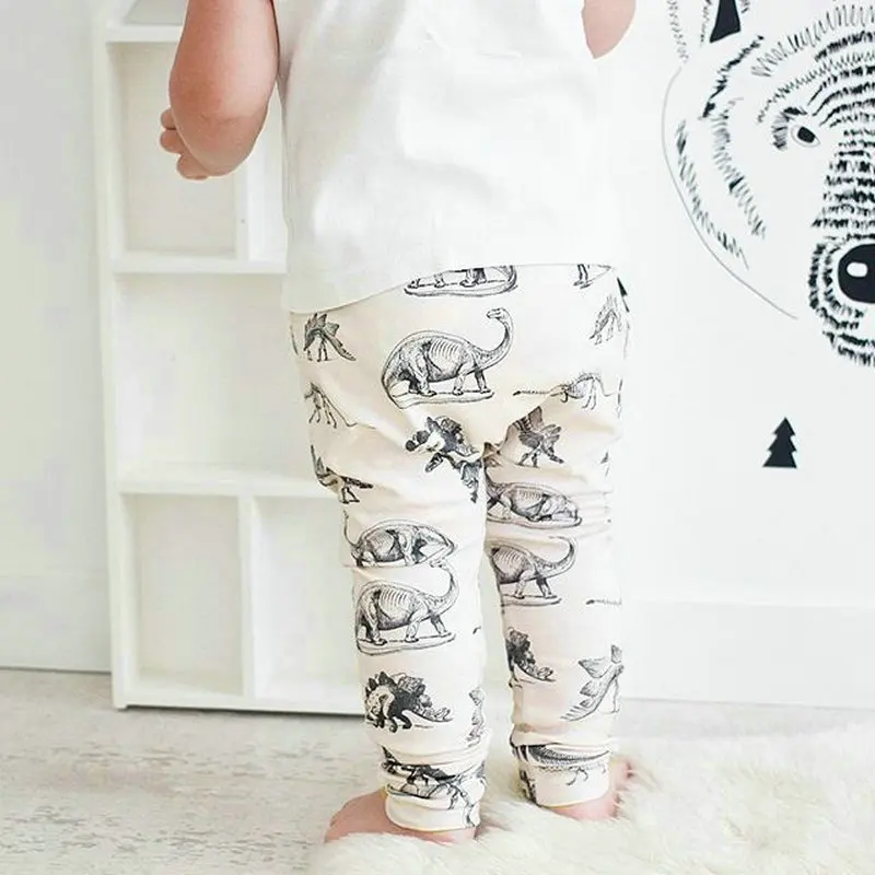 6-24M Baby Dinosaur Pattern Kids Harem Pants Cotton Trousers For Baby Boys Infant Casual Girls Leggings Autumn Clothes (3)