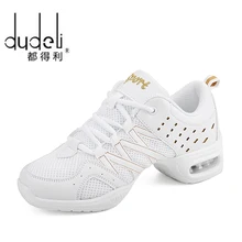 DUDELI/женская танцевальная обувь, кроссовки, спортивная Новая мягкая подошва, дышащие женские Танцевальные Кроссовки, женская танцевальная обувь в стиле джаз, хип-хоп, Современная обувь