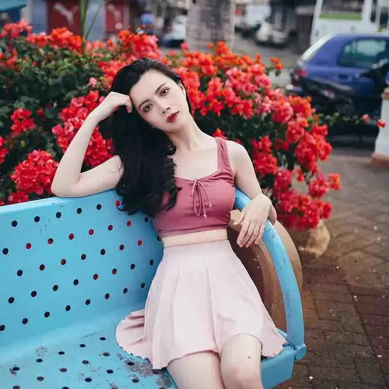 

3 pcs spa bikini 2018 swimwear women's swimming suit beach dress bathing suit women swimsuits biquini swimmer HW371