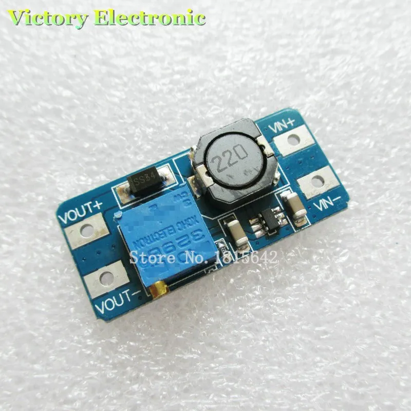 

MT3608 DC-DC 2A Adjustable Step Up Boost Power Supply Converter Module 2-24v Input