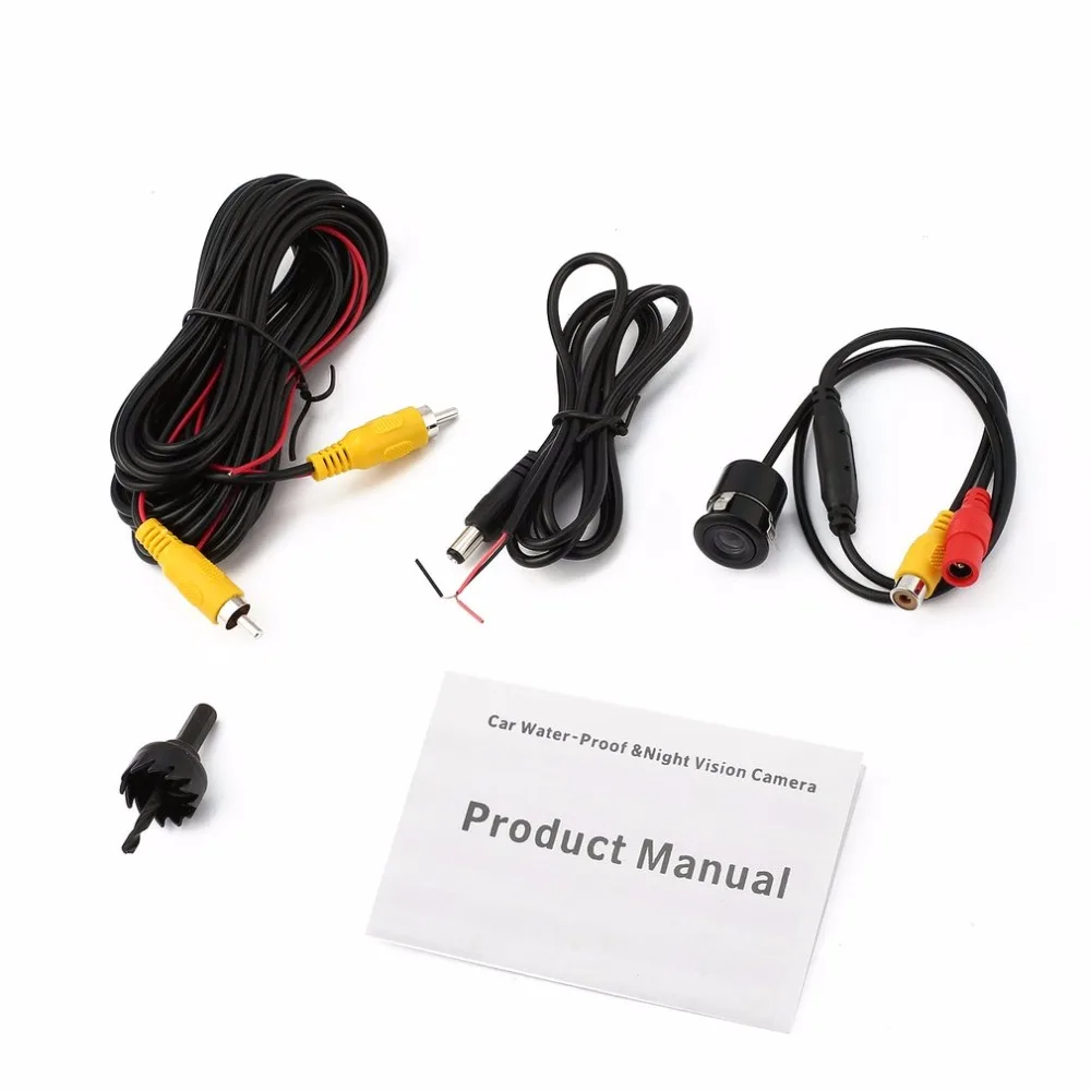 

Universal 12V Waterproof 170 Lens Angle Night Vision Car Rear View Bakeup Camera HD CCD Color Parking Assistance with Hole Saw