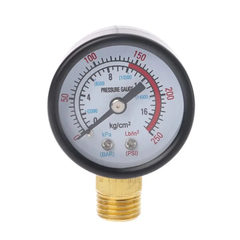 

Dual Scale Economical All Purpose Pressure Gauge with Brass Internals 0-220 PSI/KPa Mar28