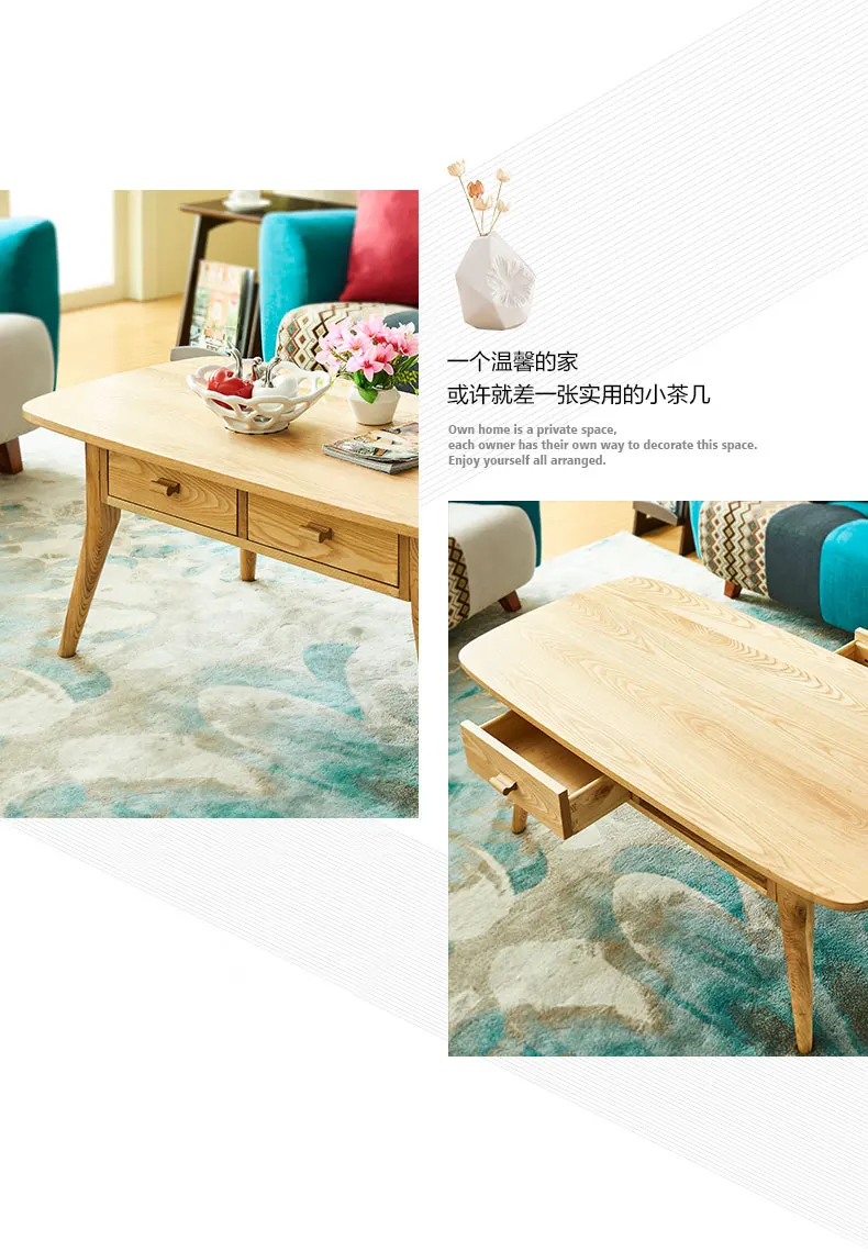 Луи моды диван стол Nordic небольшой квартире Спальня изучать японский язык Стиль простой двойной ящик массива древесины дуба и орех