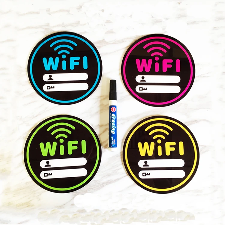  WIFI Password Board Acrylic WIFI Logo Sticker Free WIFI 