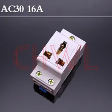 AC30 серии США ЕС трехфазный Универсальный 3-контактный разъем 35 мм din-рейку модульный разъем 16A 250 В переменного тока с бесплатной доставкой