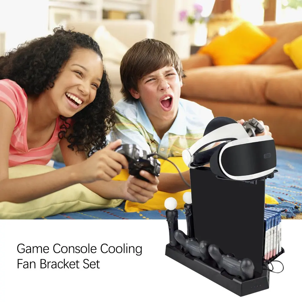 

KJH Charger Controller Vertical Stand Gamepad Charging Dock Console Cooler for PS Move for PS4 Slim for PS4 Pro for PSVR