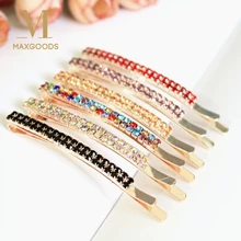 1 пара Модный сверкающий Кристалл Шпилька заколка для волос горный хрусталь головной убор женские аксессуары для волос для девочек