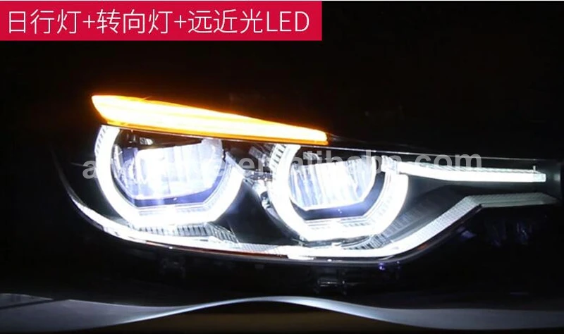 Светодиодный Ангельские глазки фары для BMW F30 F35 318 320 325 328 330 335 2013 2015 год SN v2|Фара