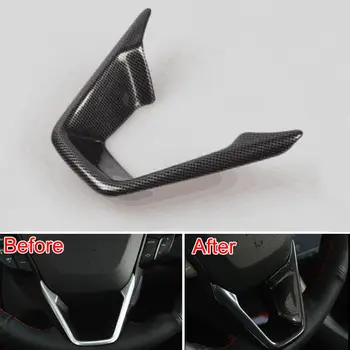 

BBQ@FUKA 1Pc Carbon Color ABS Steering Wheel Cover Trim Sticker Fit For Ford Fusion Mondeo 2013 2014 2015