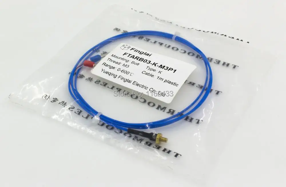 FTARB03 K Тип M3 M4 головка болта 1 м пластиковый кабель 3D термопара принтера винт