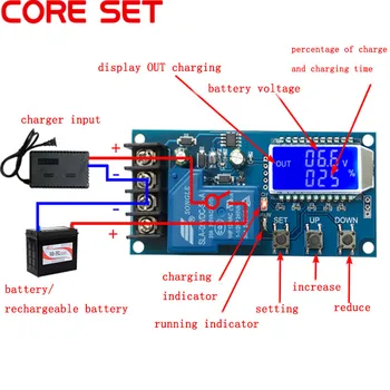 

6-60v 30A Battery Charge Controller Module Lead-acid Solar Storage Protection Board Charger Time Switch Battery Capacity