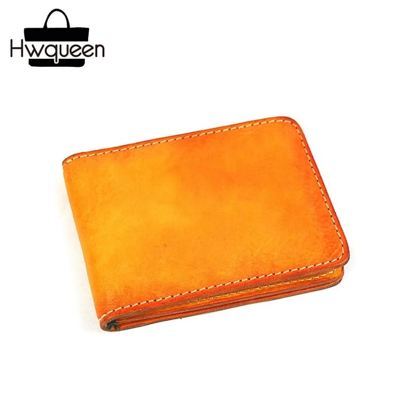 

Vintage Japan Handmade Style Genuine Tanned Leather Unisex Women Men Card Wallet Environmental Cowskin Male Driving License Case