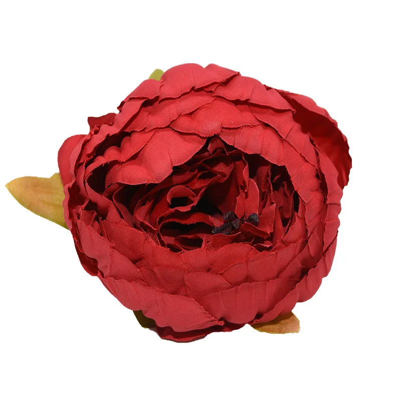 1pc 8cm Big Artificial Peony Flower Heads DIY Silk Flower Head for Wedding Home Party Decoration Flowers Fake Flower - Цвет: FH09