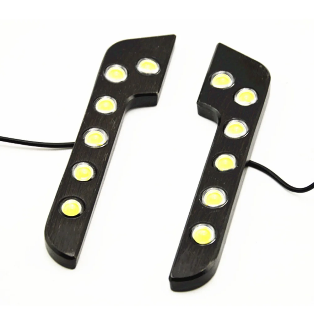 

car-styling L Shape Daytime Running Light 2 x 6 LED DRL Daylight Head Lamp Car Eagle Eye External lights universal