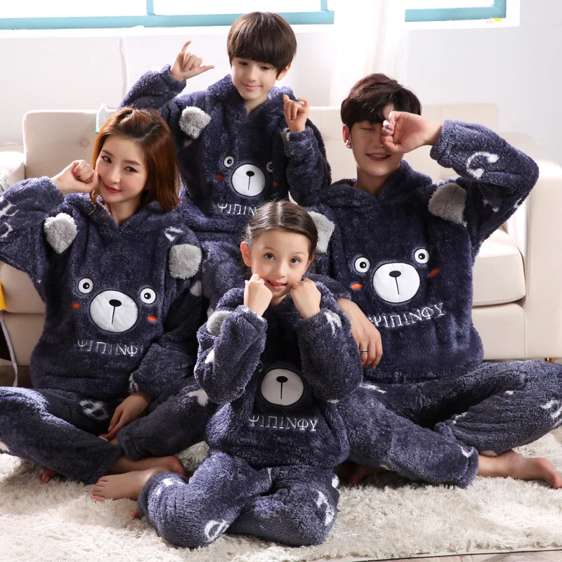 Рождественская Пижама Семейные комплекты отец и рубашки для сына зимние Семья свитера наряд с изображением панды с обезьяной из мультфильма, пижамы - Цвет: 5