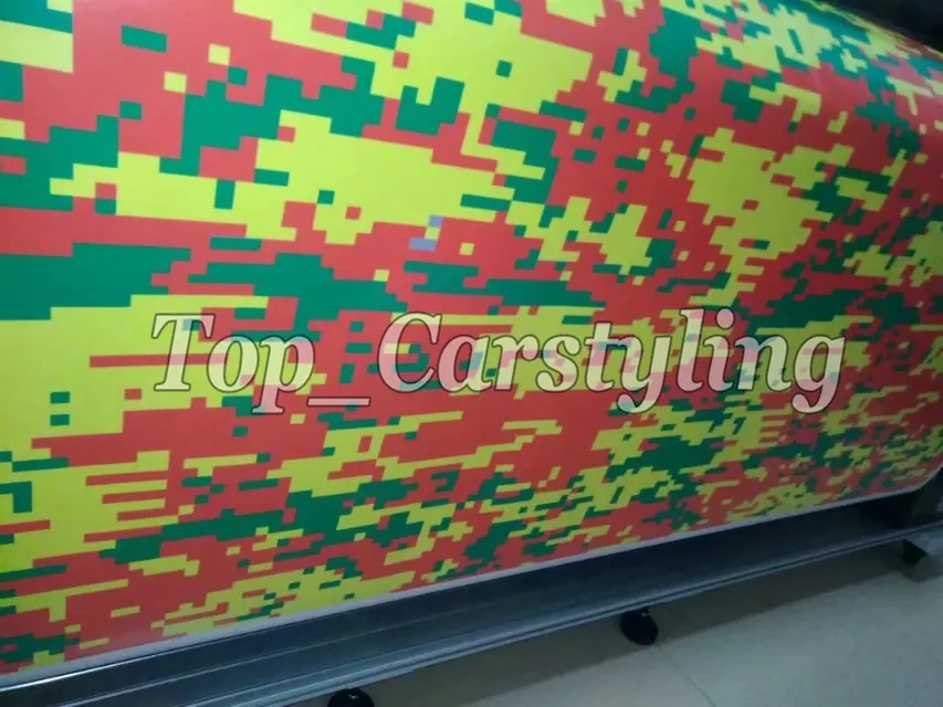 pixed camo digital Tiger car wrapping covering with air bubble free (12)