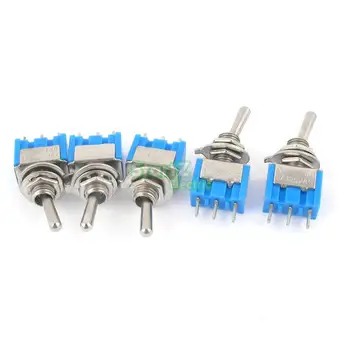 

5Pcs SPDT ON-ON 2 Positions 3 Pin Latching Micro Toggle Switch MTS-102
