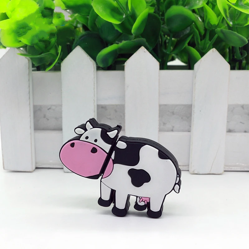 Лучший Корова накопитель Usb Flash Drive 8 GB 16 ГБ, 32 ГБ, 64 ГБ 4 GB memory stick молоко животных флешки мини прекрасный подарок накопитель, для скачивания горячая ра...