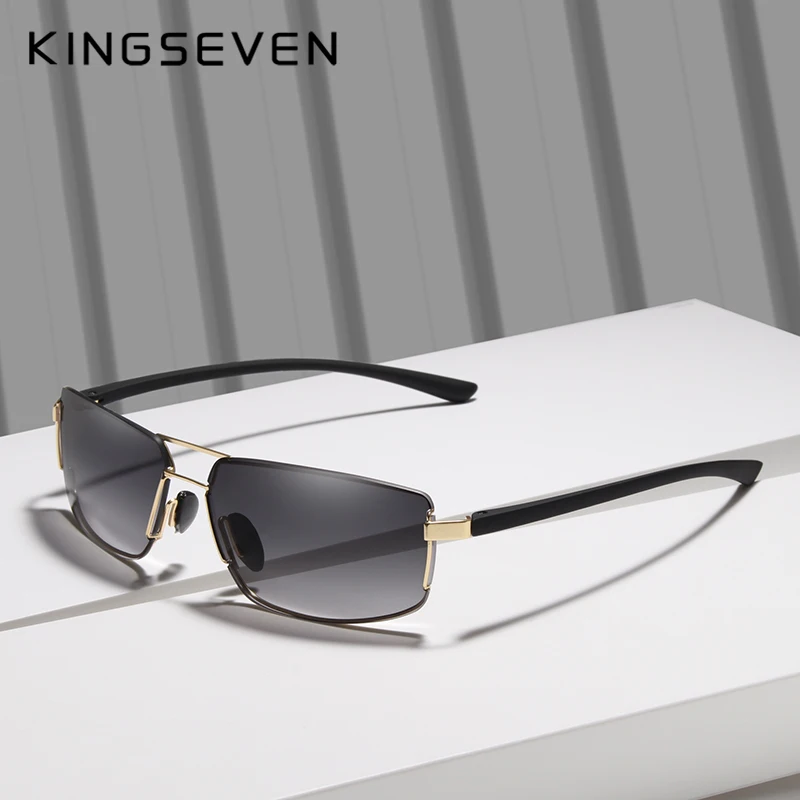 KINGSEVEN брендовые дизайнерские солнцезащитные очки UV400 градиентные мужские и