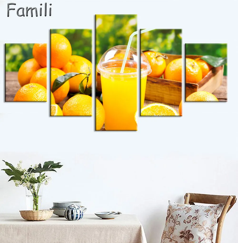 

5pcs Wall Picture for Living Room Modern Wall Art Canvas Prints Fruits Canvas Painting Prints Modular Painting Hoom Decor