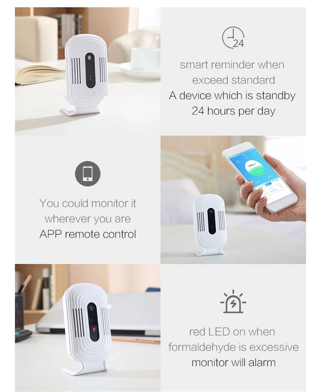 ЖК-Интеллектуальный wifi домашний счетчик смога CO2 HCHO TVOC анализатор качества воздуха детектор датчик контроль температуры и влажности