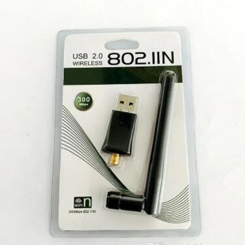802,11 Мбит/с USB Wifi беспроводной сетевой карты 300 n g b LAN адаптер использовать внешние 2dbi антенны(черный