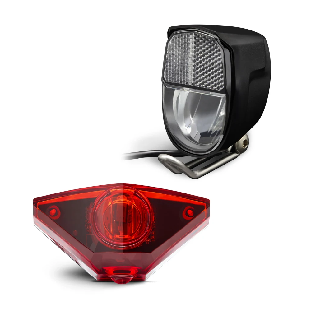 Onature ebike light set with e bike headlight and ebike rear light DC6V