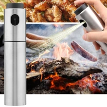 Behogar серебро Нержавеющая сталь Оливковое спрей насос тумана масло опрыскиватель распыления уксуса распылителем горшок приготовления инструмент кухня