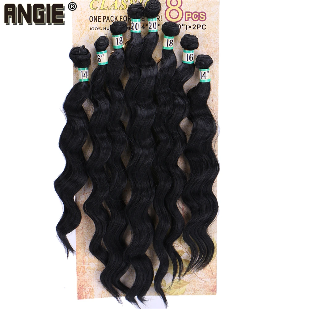 Best Price Hair-Weave-Bundles Synthetic-Hair-Extensions Curly Wavy Women for 14--16-18-20-8pcs/Lot Eq13JxrM