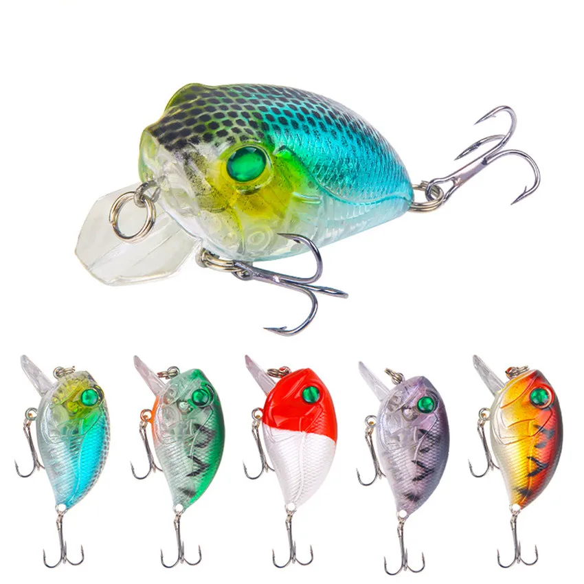 

4.5cm Crank Baits 8g Fishing Lures Artificial Bait Simulation Road Fishing Gear With Hooks Freshwater Seawater Accessories 4A