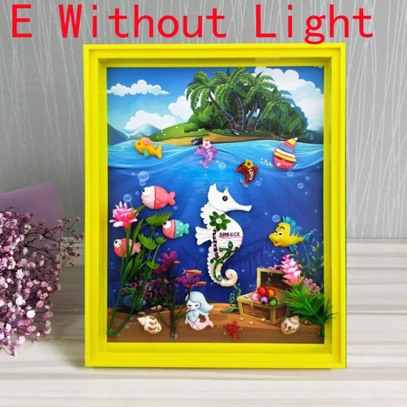 DIY Творческий подарок на день рождения украшения Морской живопись мультфильм DIY подарок игрушки - Цвет: E without light