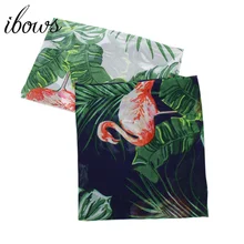 IBOWS 45*150 см Ins шифоновая ткань Фламинго лист печатных листов, шитье для ткани, ткань для diy платье и шарф материалы для рукоделия