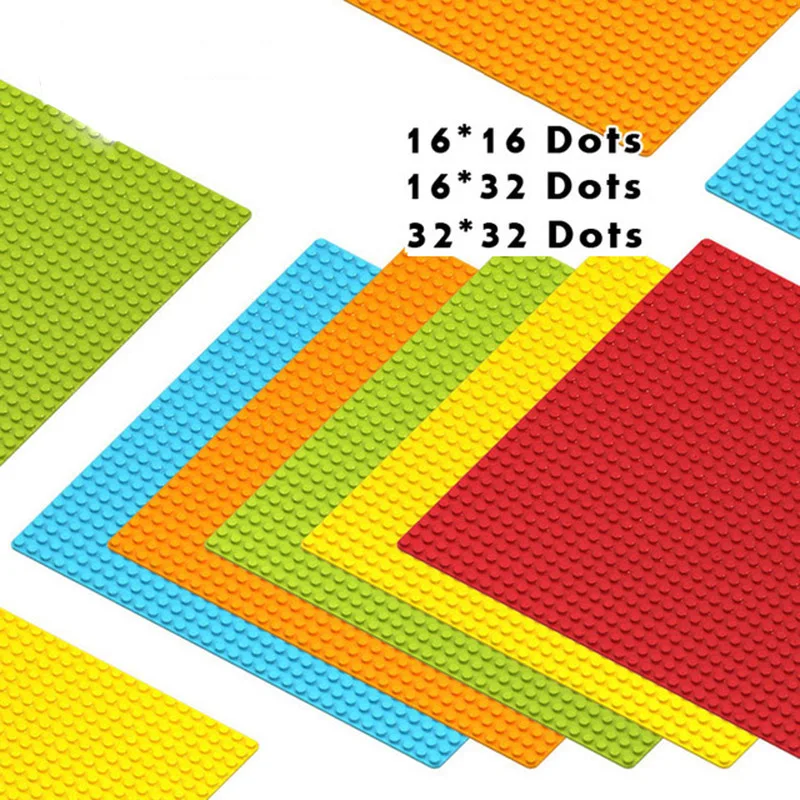 

5 Colors 32*32 32*16 16*16 Base Plate for Small dots Bricks DIY Building Block Figures Compatible particles toys For Children